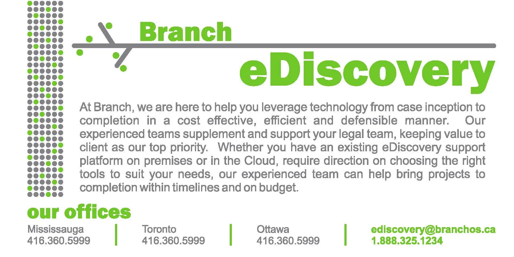 Branch eDiscovery Advertisement