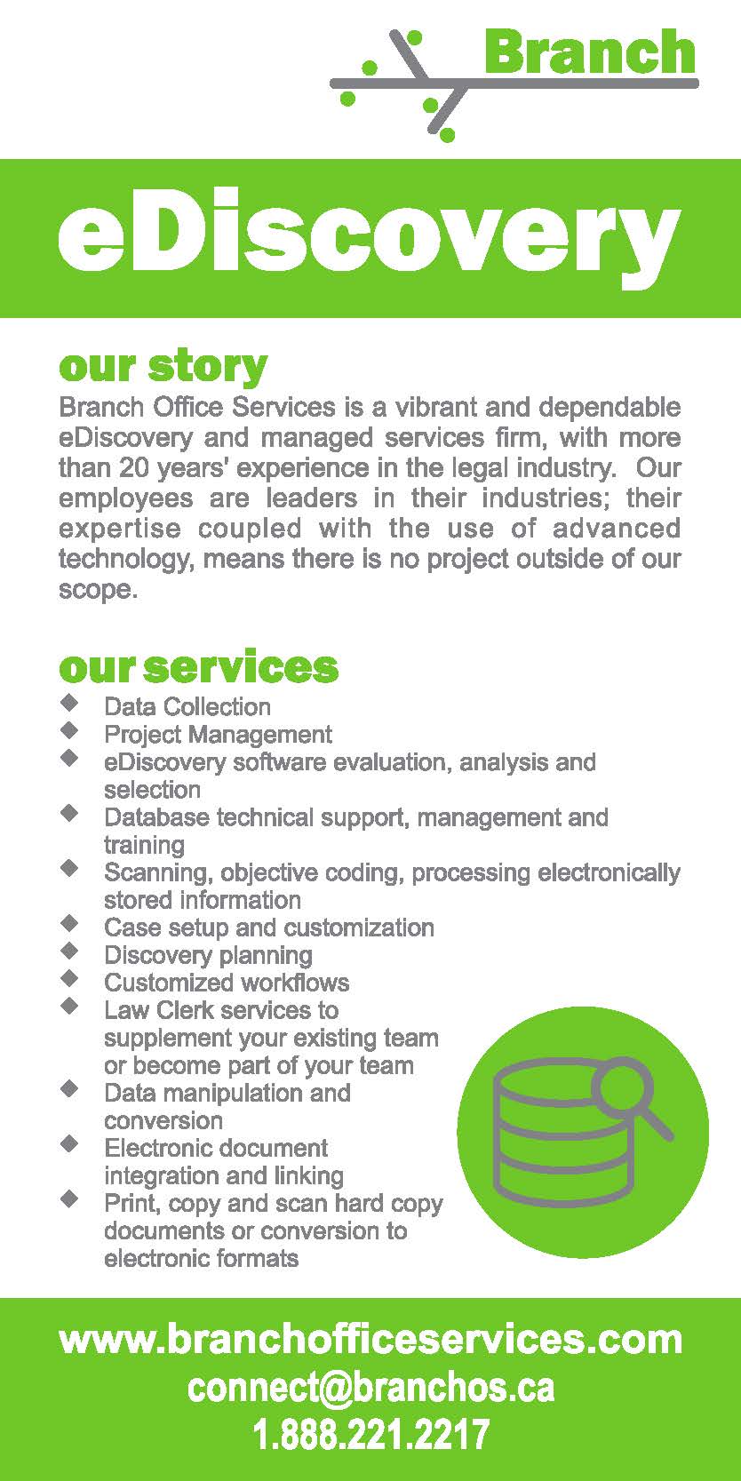 Branch Office Services ILCO AD HalfPage