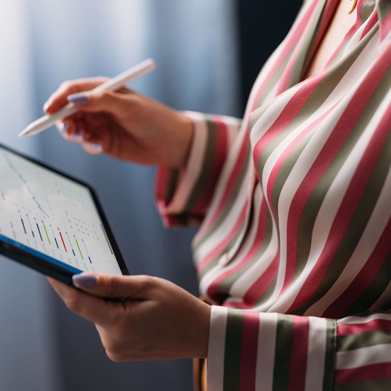 Woman using an tablet